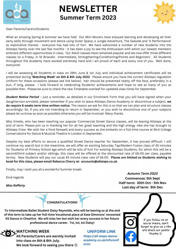 Newsletter Summer Term 2023 3